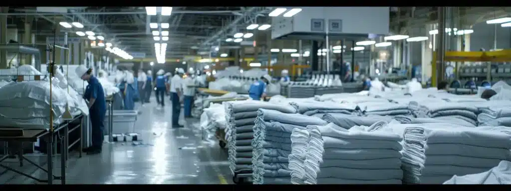 A bustling commercial laundry facility in boston, with rows of industrial washing machines and employees in uniforms sorting through piles of fresh linens and uniforms from various industries. Clean laundry